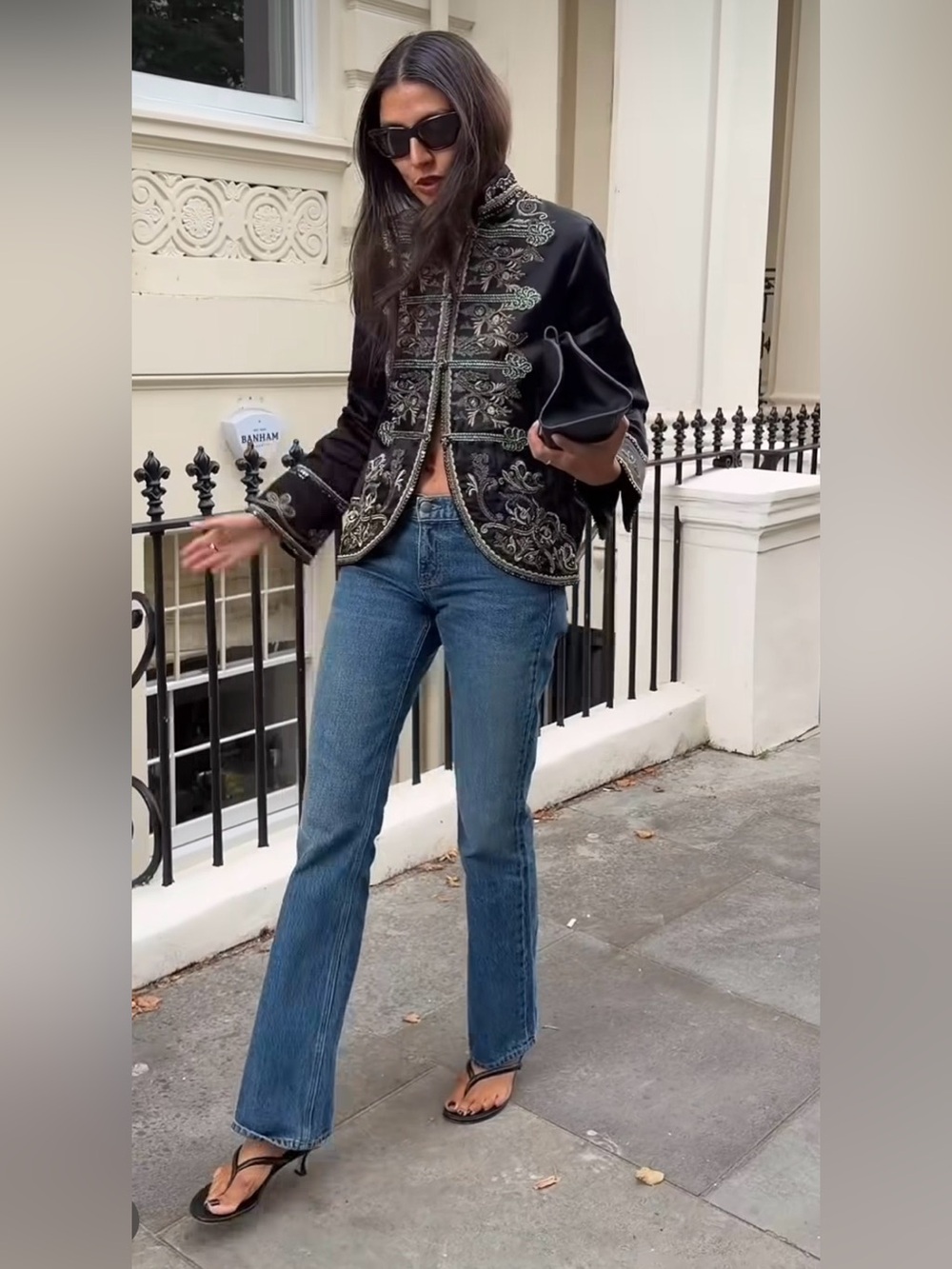 ZARA ZW COLLECTION EMBROIDERED FROG FASTENING JACKET